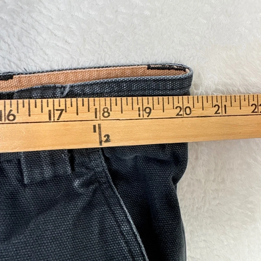 Duluth Trading Co Mens 42x32 Black Fire Hose Cargo Work Pants Faded Actual 39x29